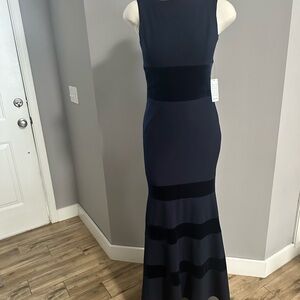 Vince Camuto Midnight and Ebony Maxi Dress